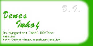 denes imhof business card